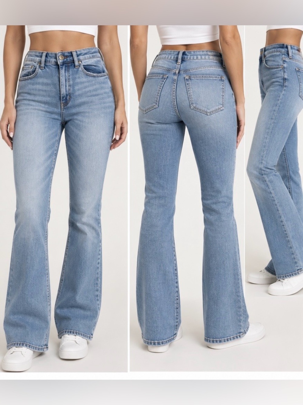 STS Blue Scarlett High Rise Bootcut Flare Jeans Light Wash Size 32X28 Petite.💙